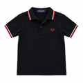 Fred Perry Kids Polo Schwarz – weißer Hintergrund