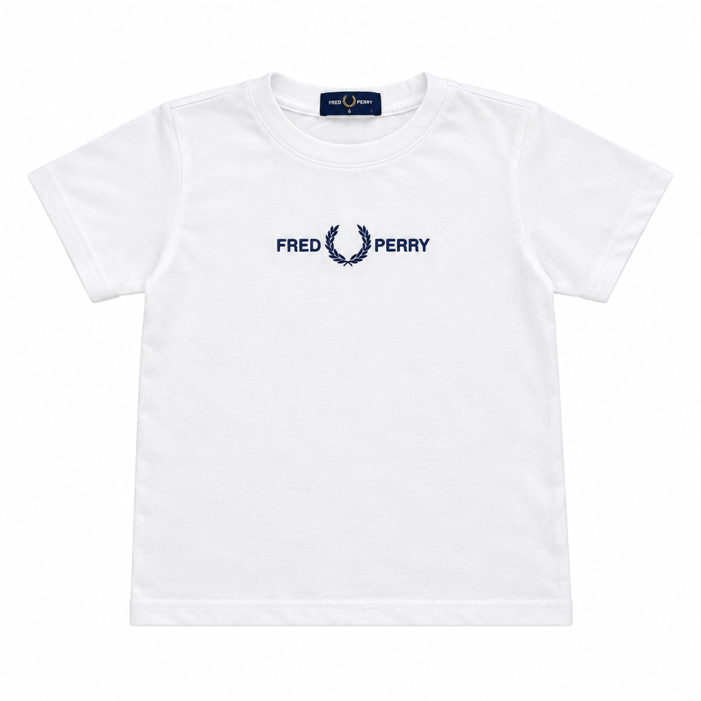 Fred Perry Kids T-Shirt Weiß – weißer Hintergrund