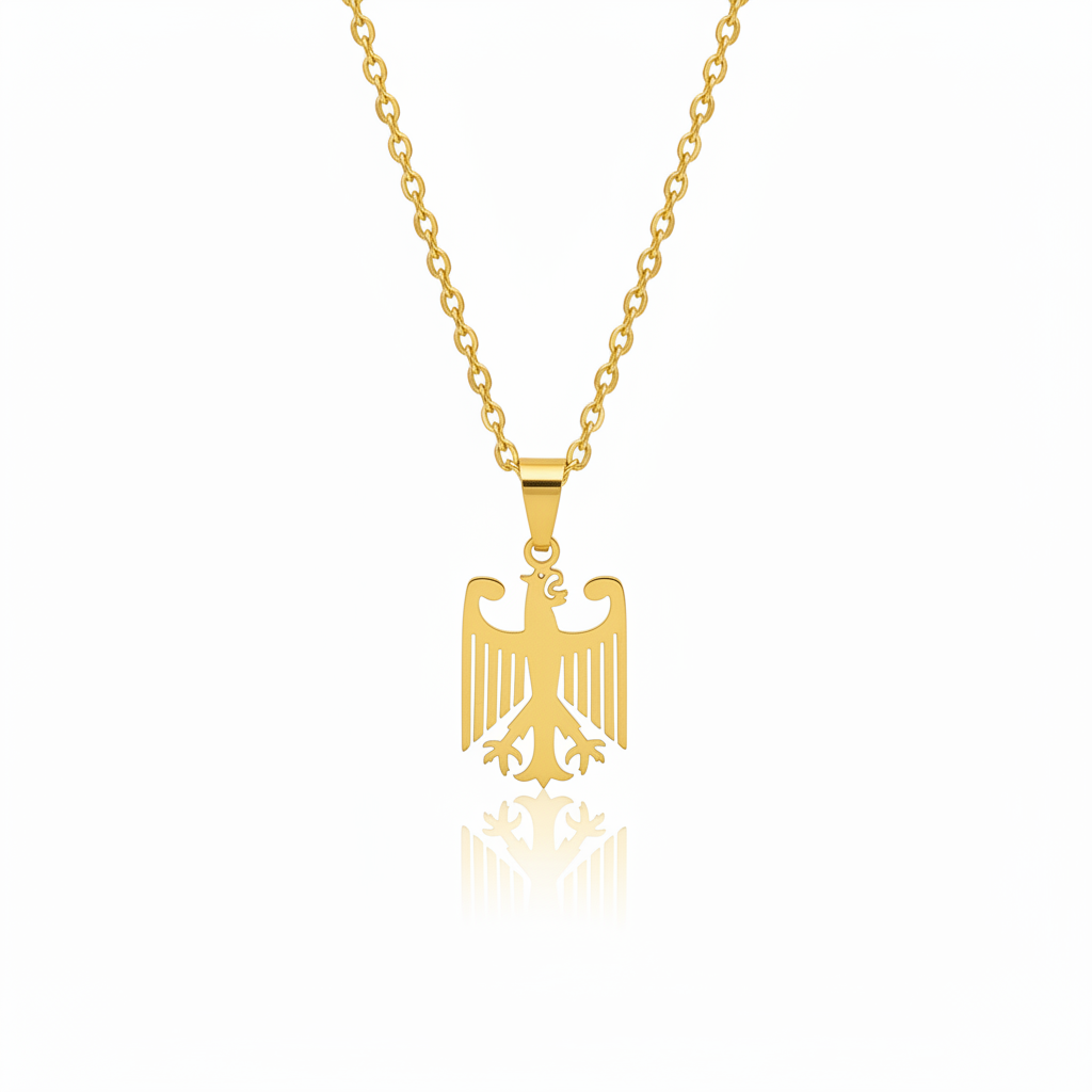 Deutschland Kette Edelstahl | Silber & Gold | 45cm