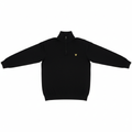 Lyle & Scott Black Quarter-Zip Sweater White Background