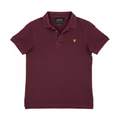 Lyle & Scott Burgundy Polo White Background