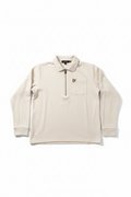 Lyle & Scott Cream Half-Zip White Background