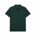 Lyle & Scott Forest Green Polo White Background