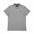 Lyle & Scott Grey Polo White Background