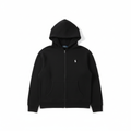 Ralph Lauren Black Zip Hoodie White Background