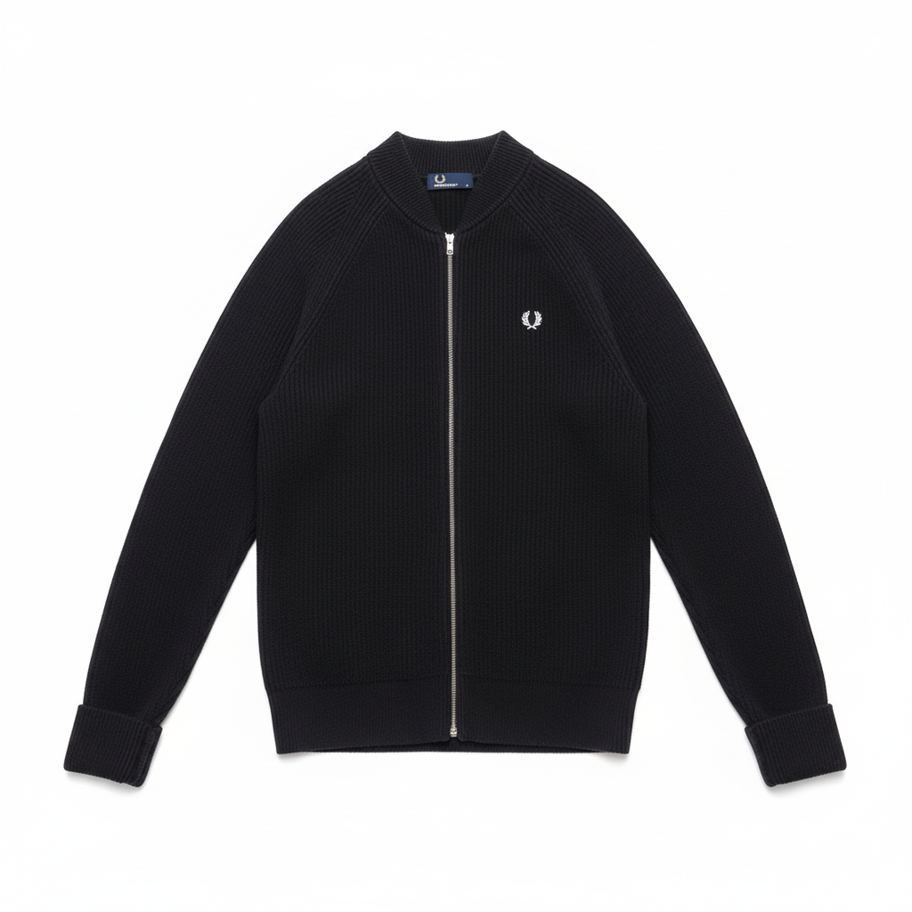 Strickjacke auf weißem Hintergrund
