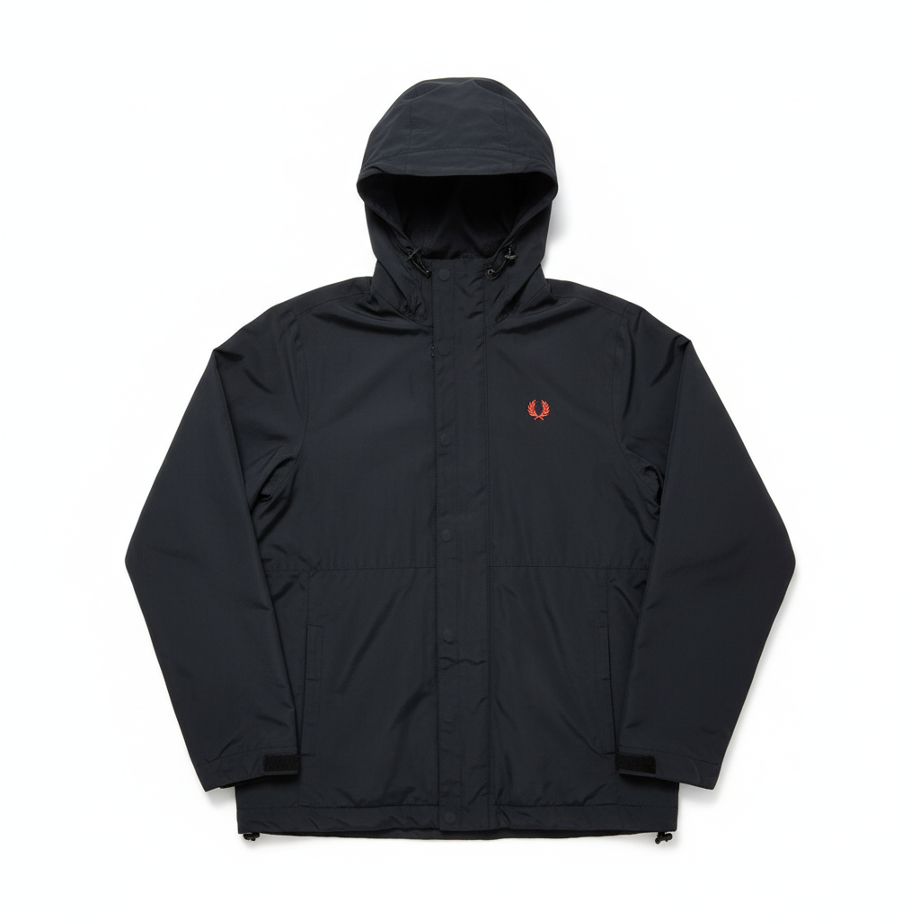 Windbreaker Jacke auf weißem Hintergrund